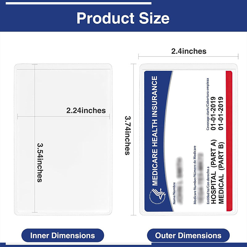 10 Pack New Medicare Card Holder Protector Sleeves