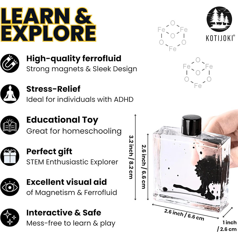 Ferrofluid Display Toy Bottle Filled with Magnetic Fluid