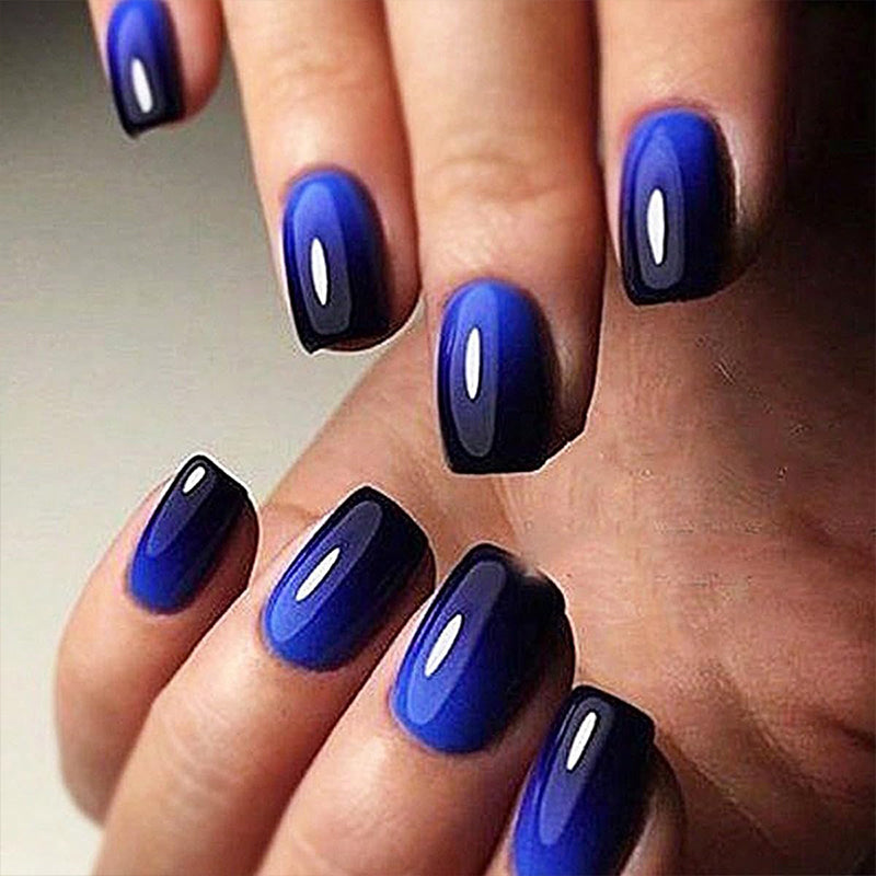 4 Gradient Colors Glue on Nails Reusable Stick on Nails