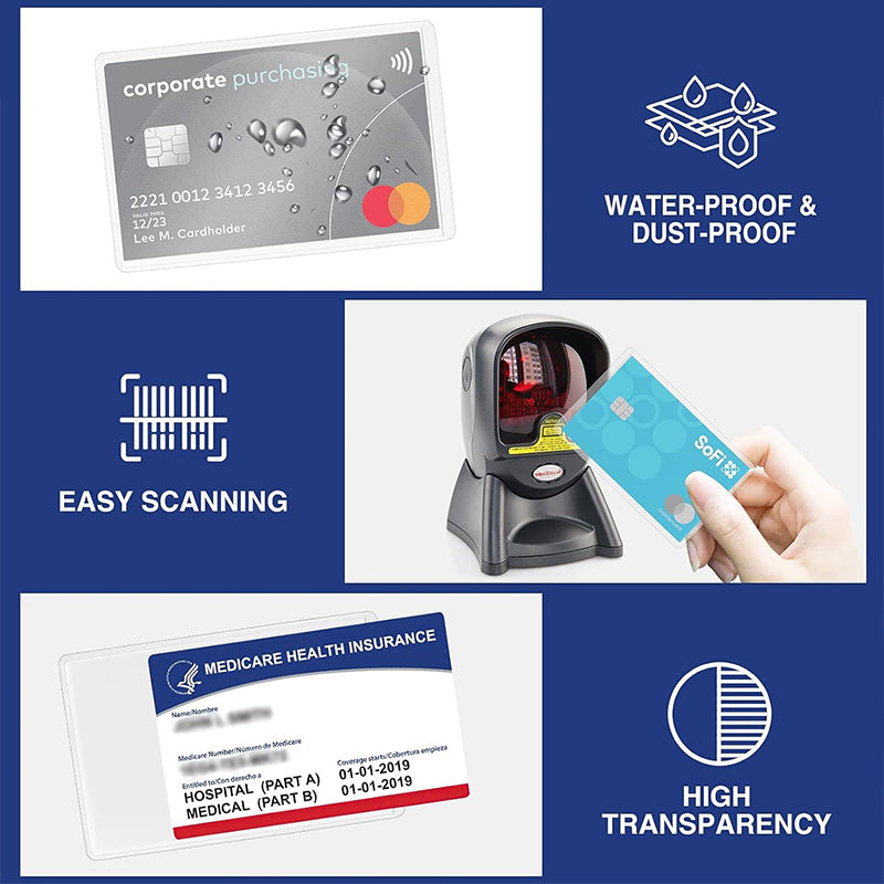 10 Pack New Medicare Card Holder Protector Sleeves