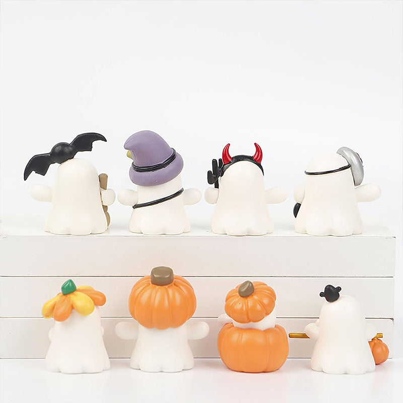 8 PCS Halloween Miniature Figurines Cute