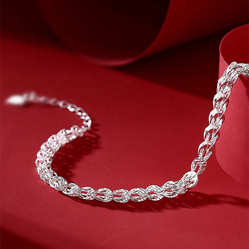 Adjustable Length Silver Plated Anti-rust Prom Daily Dating Wrist Chain（(Buy 1 Get 1 Free)