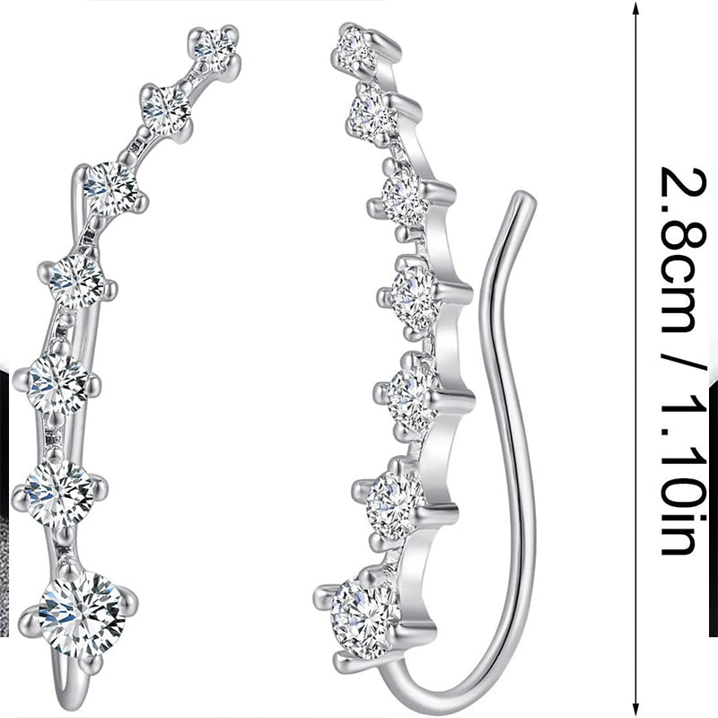 7 Diamonds Star Flashing Diamond Stud （2Pcs）
