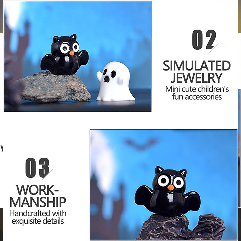 8 PCS Halloween Miniature Figurines Cute