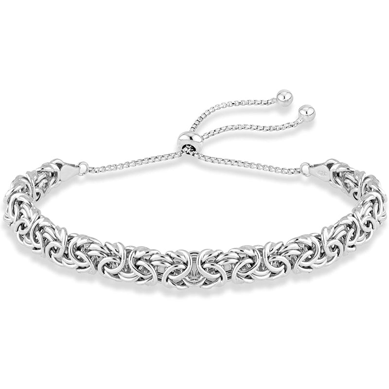 925 Sterling Silver Byzantine Bolo Bracelet （Buy 1 Get 1 Free）