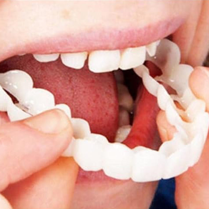 Upper/Lower False Teeth Dental Veneers Dentures Fake