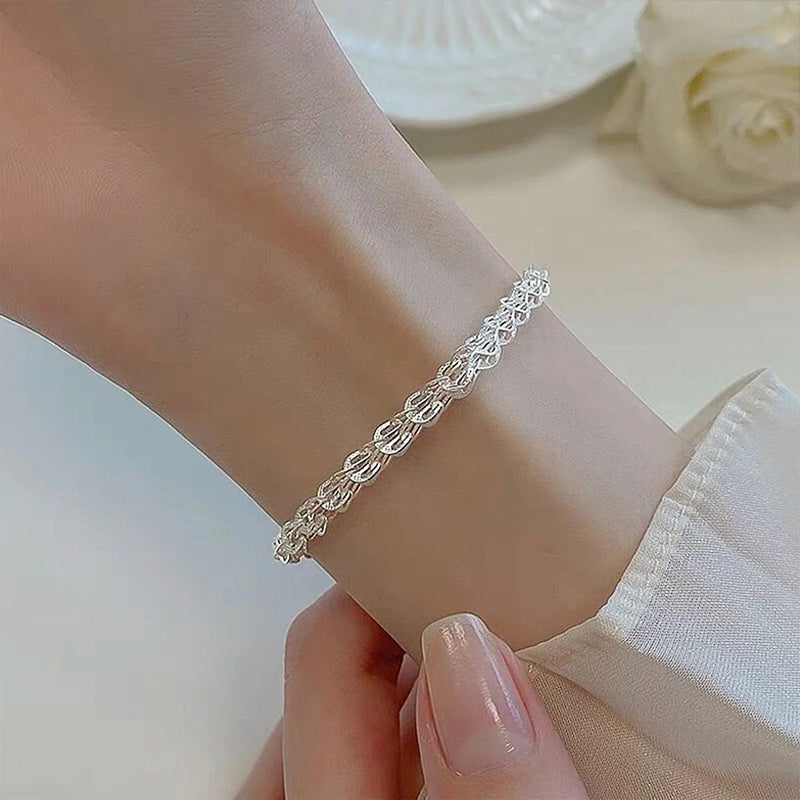 Adjustable Length Silver Plated Anti-rust Prom Daily Dating Wrist Chain（(Buy 1 Get 1 Free)