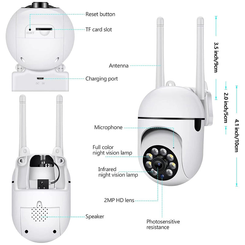 Wireless 5G WiFi Security Camera System Smart Outdoor Night Vision 1080P