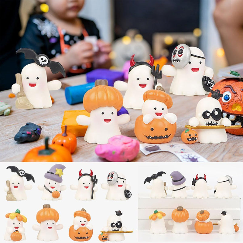 8 PCS Halloween Miniature Figurines Cute