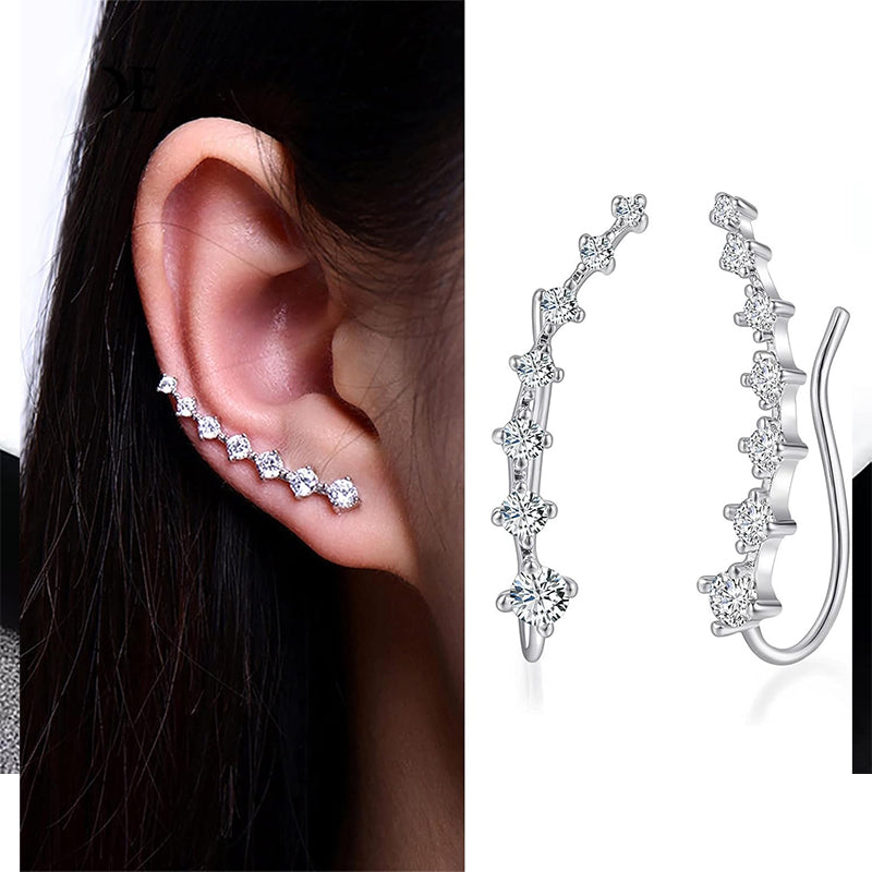7 Diamonds Star Flashing Diamond Stud （2Pcs）