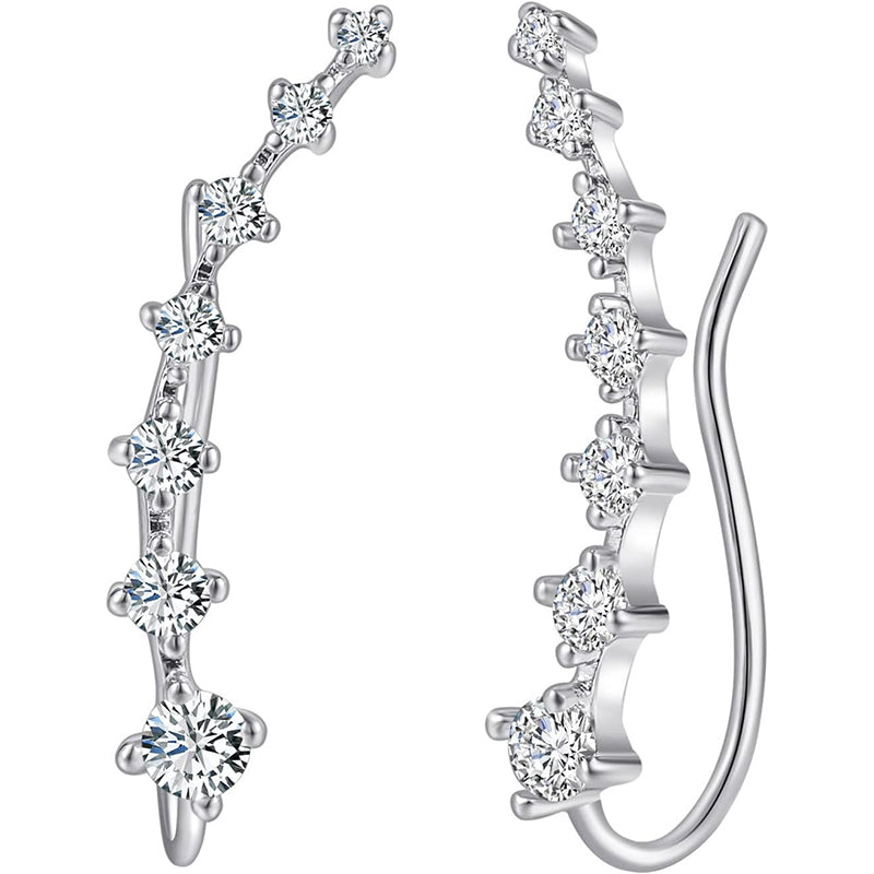 7 Diamonds Star Flashing Diamond Stud （2Pcs）