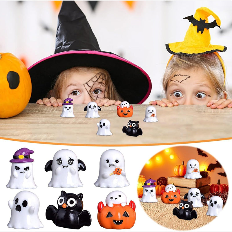 8 PCS Halloween Miniature Figurines Cute