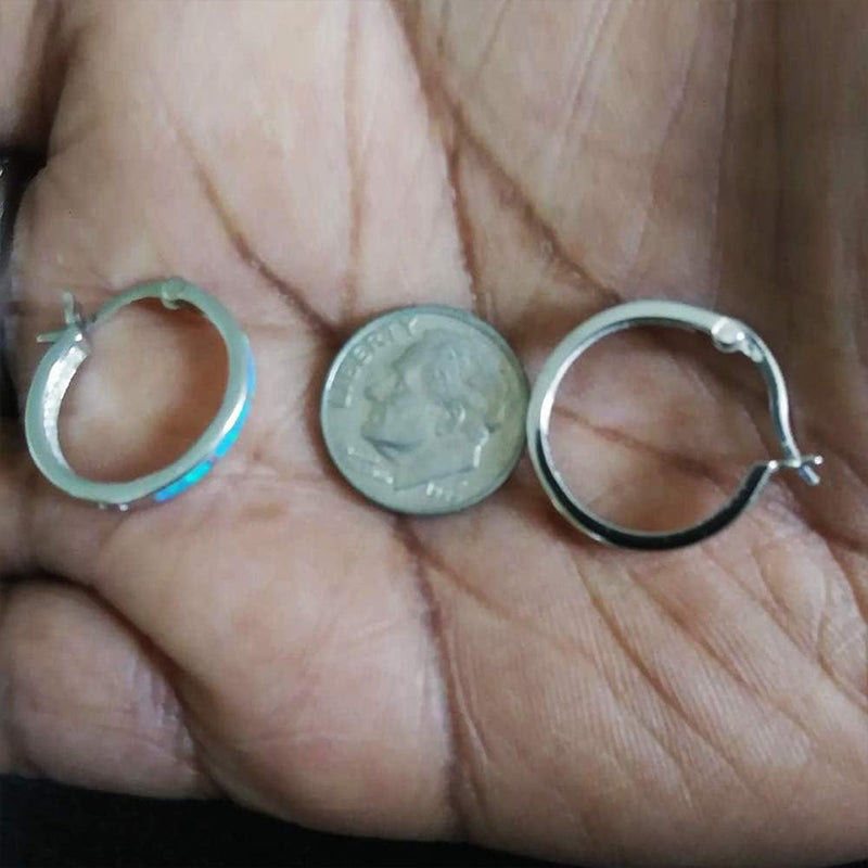 Opal Small Hoop Earring(2Pcs)