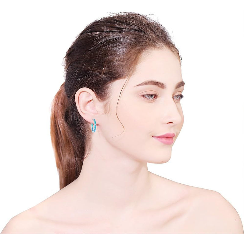 Opal Small Hoop Earring(2Pcs)