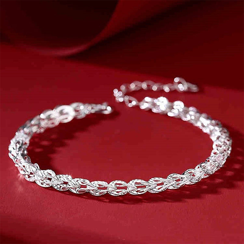 Adjustable Length Silver Plated Anti-rust Prom Daily Dating Wrist Chain（(Buy 1 Get 1 Free)