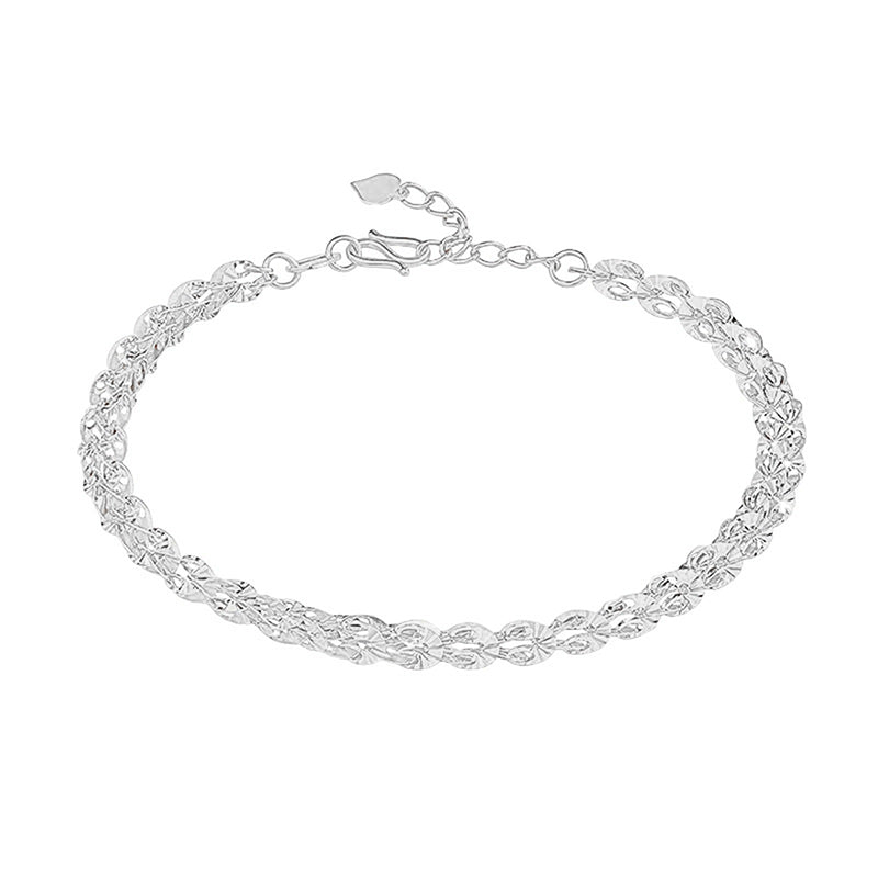 Adjustable Length Silver Plated Anti-rust Prom Daily Dating Wrist Chain（(Buy 1 Get 1 Free)
