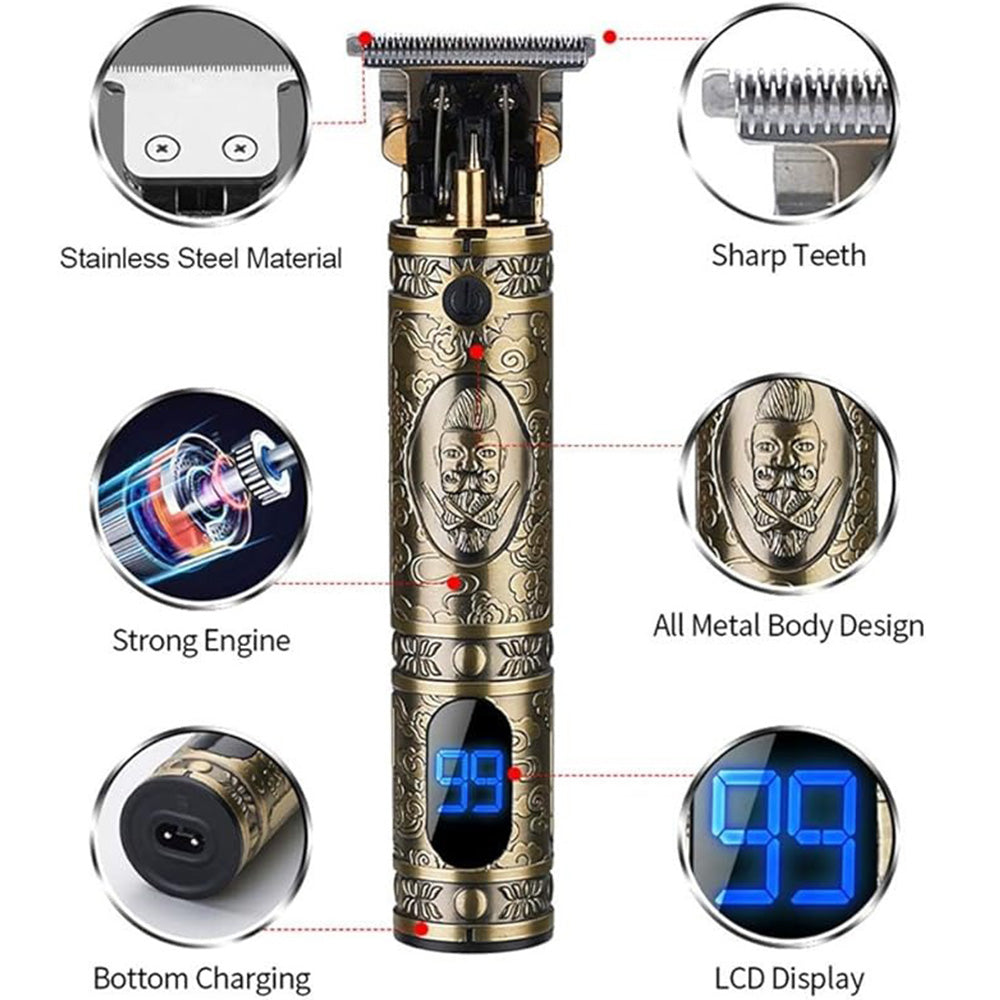 Hair Trimmer Rechargeable Haircut & Grooming Kit LED Display